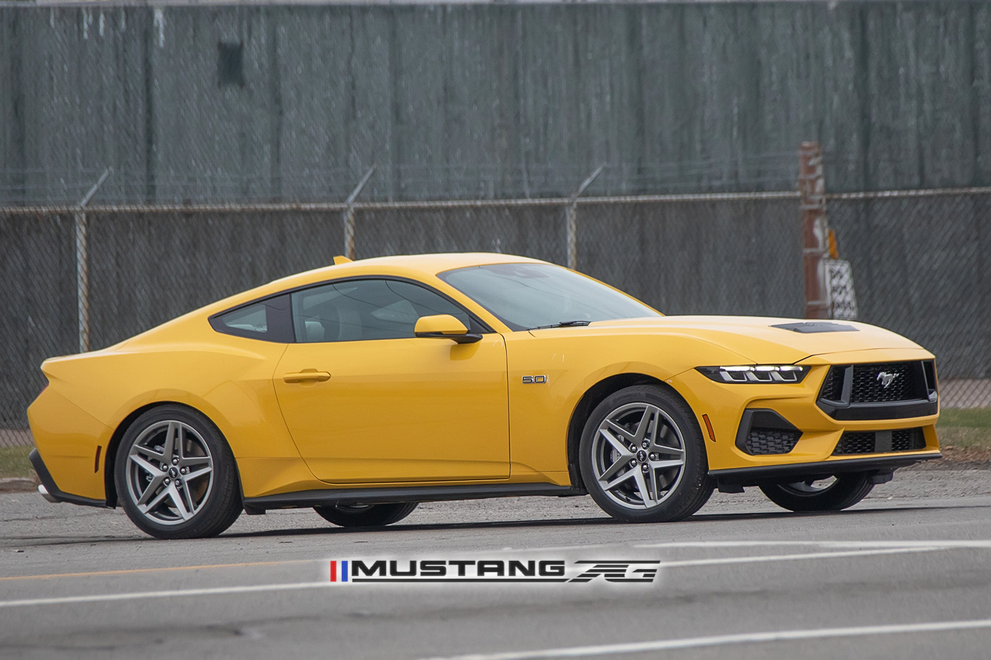 Yellow Splash 2024 Mustang GT Caught Testing Mustang7G 2024+ S650