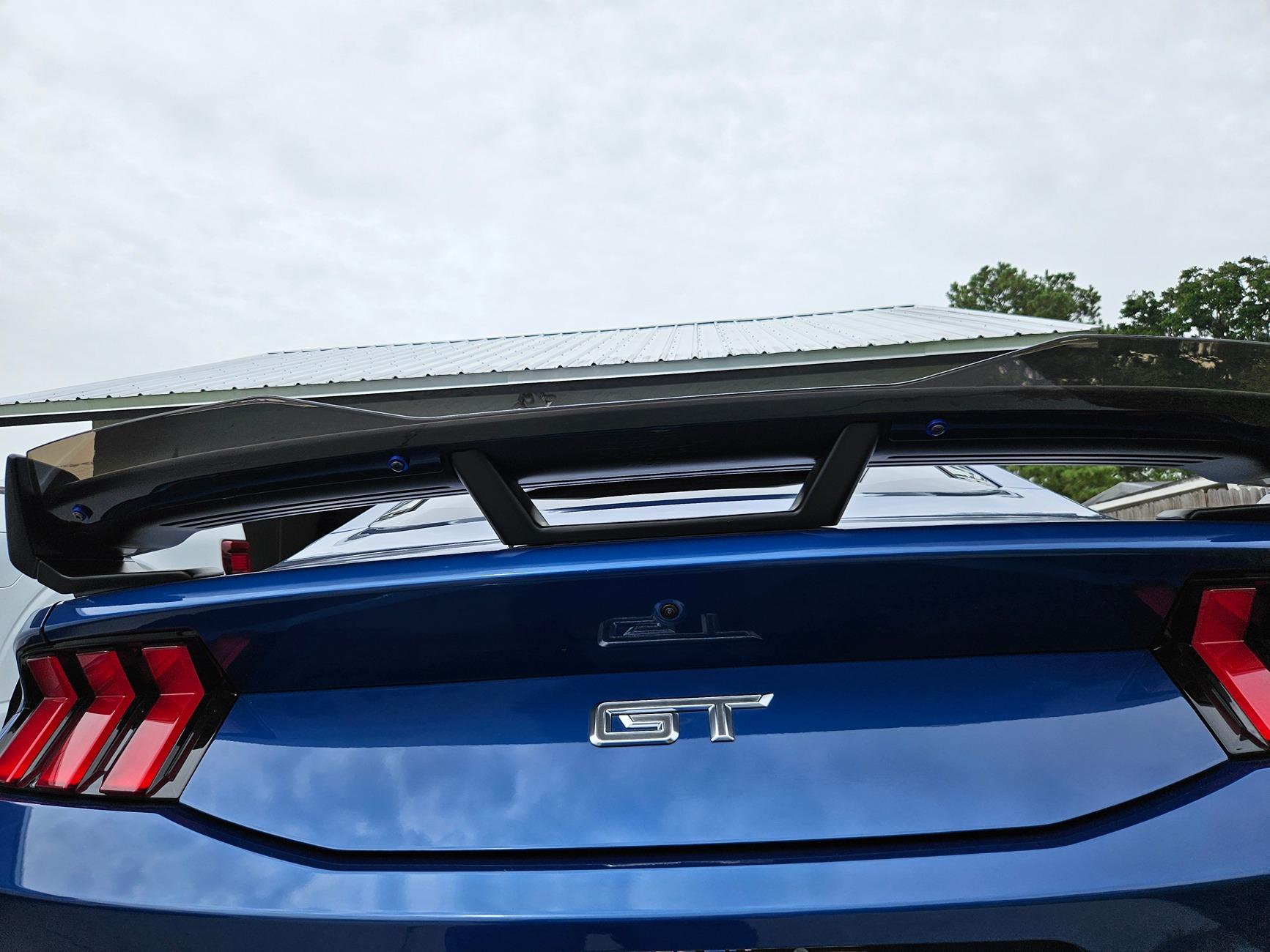 S650 Mustang Found an Ebay dark horse spoiler  "clone" dh spoiler close up of harware