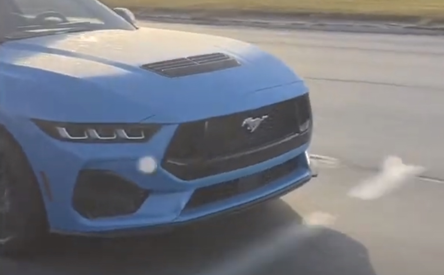 Grabber Blue S650 Mustang Gt Spotted Video Mustang7g 2024 S650