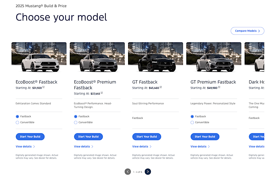 2025 Mustang Build & Price Online Configurator Now Live | Page 2 ...